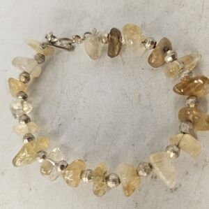 Handmade Citrine‎ and Sterling bracelet